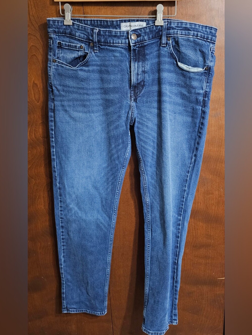 Calvin Klein Men's 38x32 Slim Straight Cut Jeans